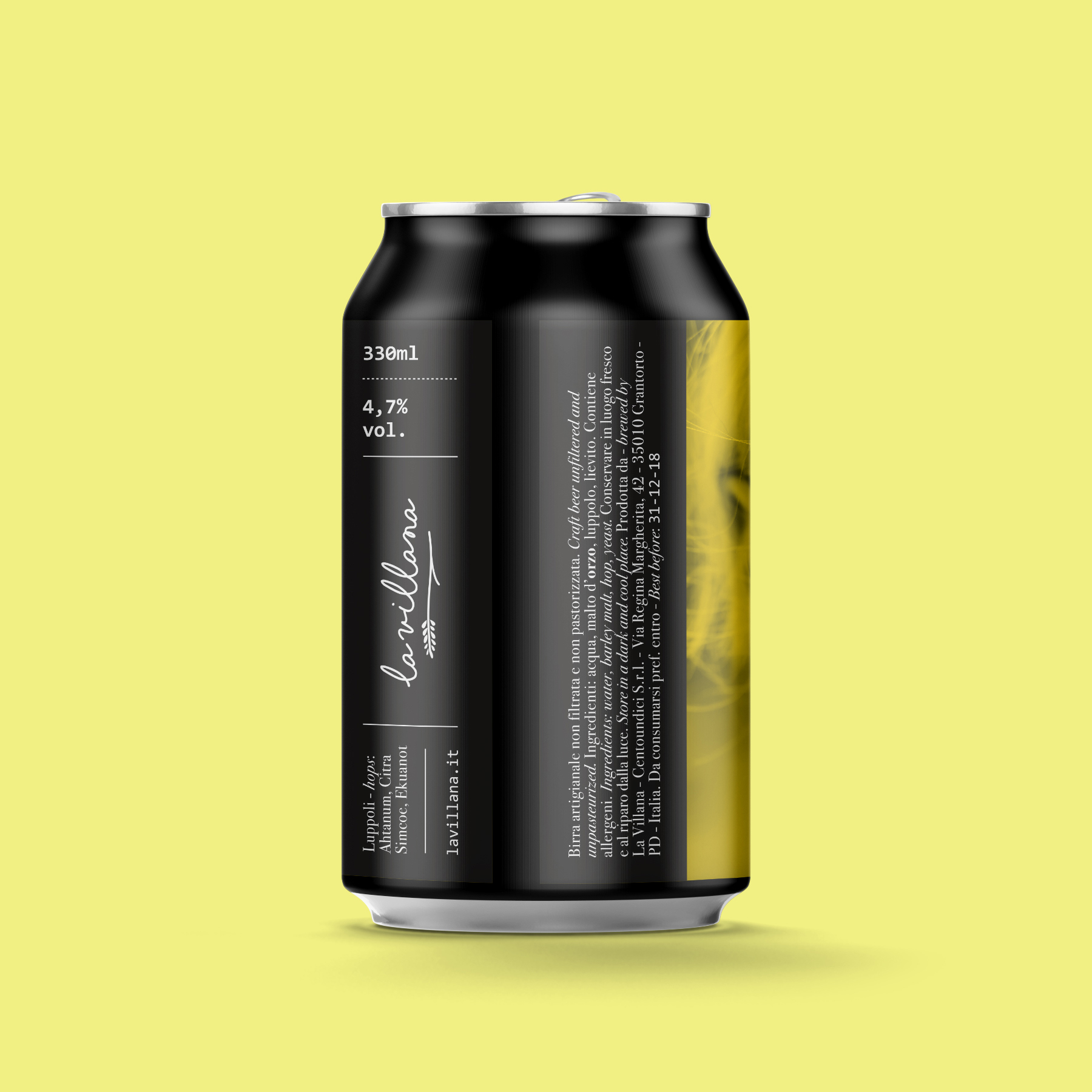 graphic design packaging lattina birra
