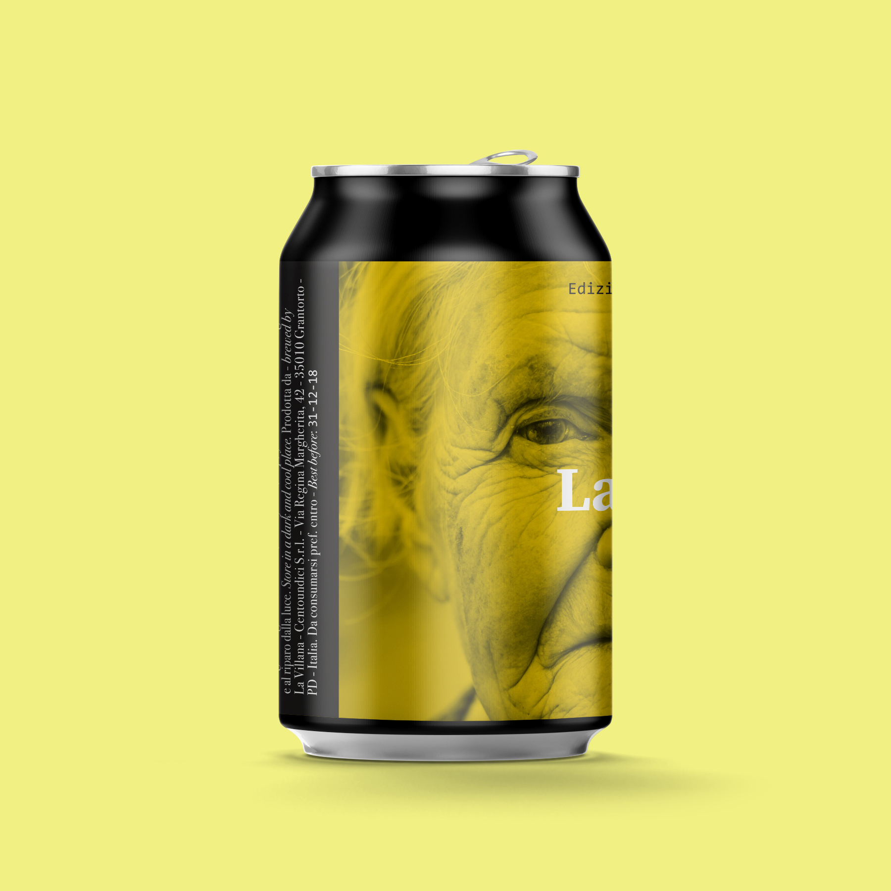 graphic design packaging lattina birra