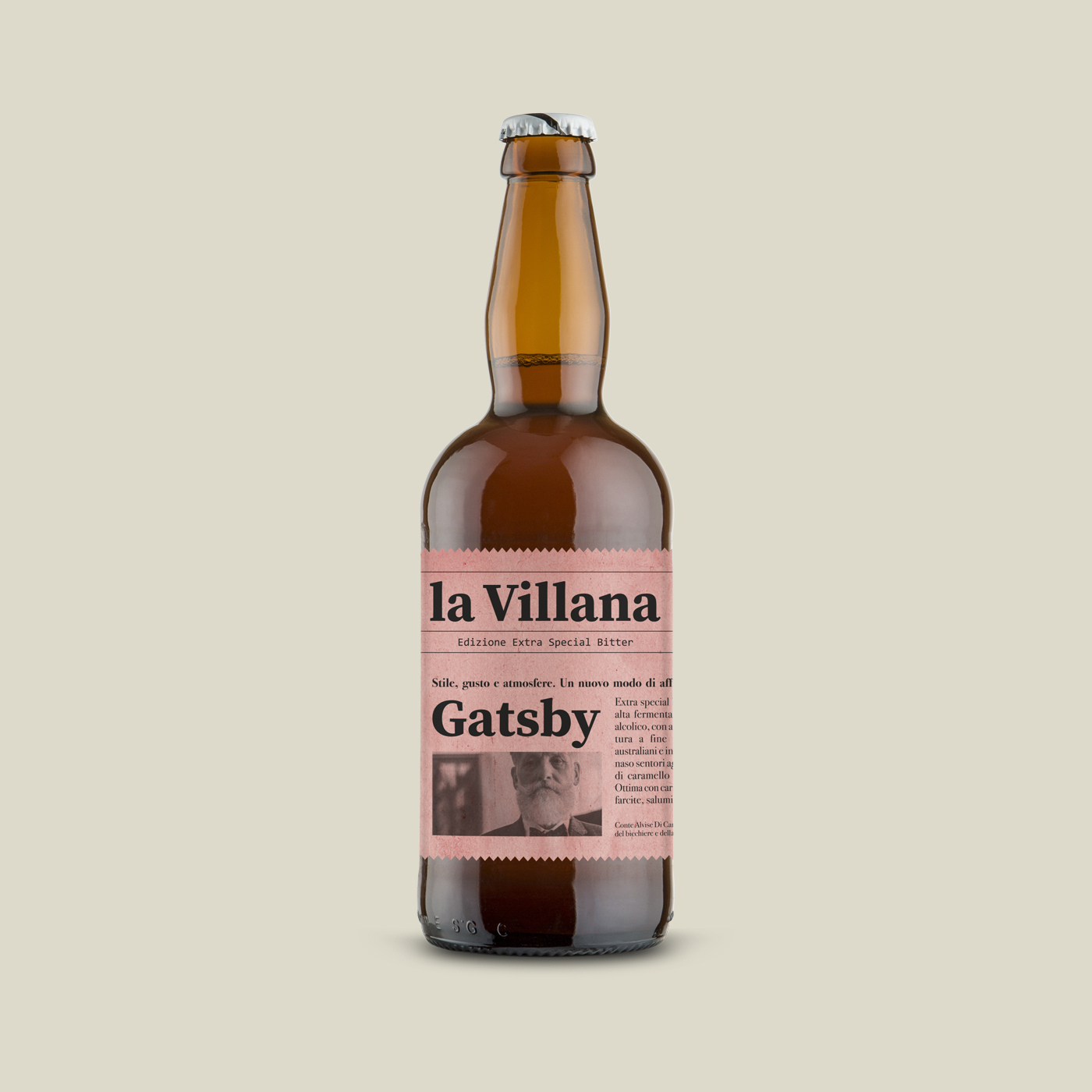 graphic design packaging bottiglia birra