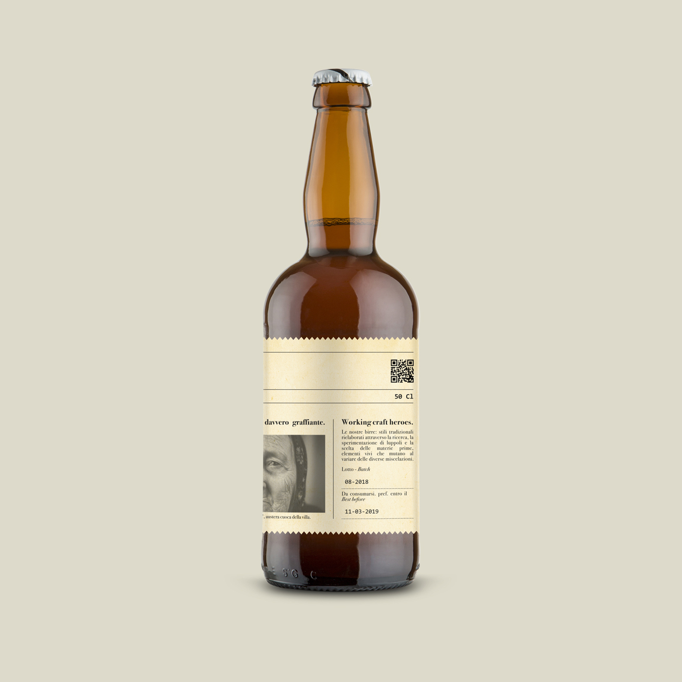 graphic design packaging bottiglia birra