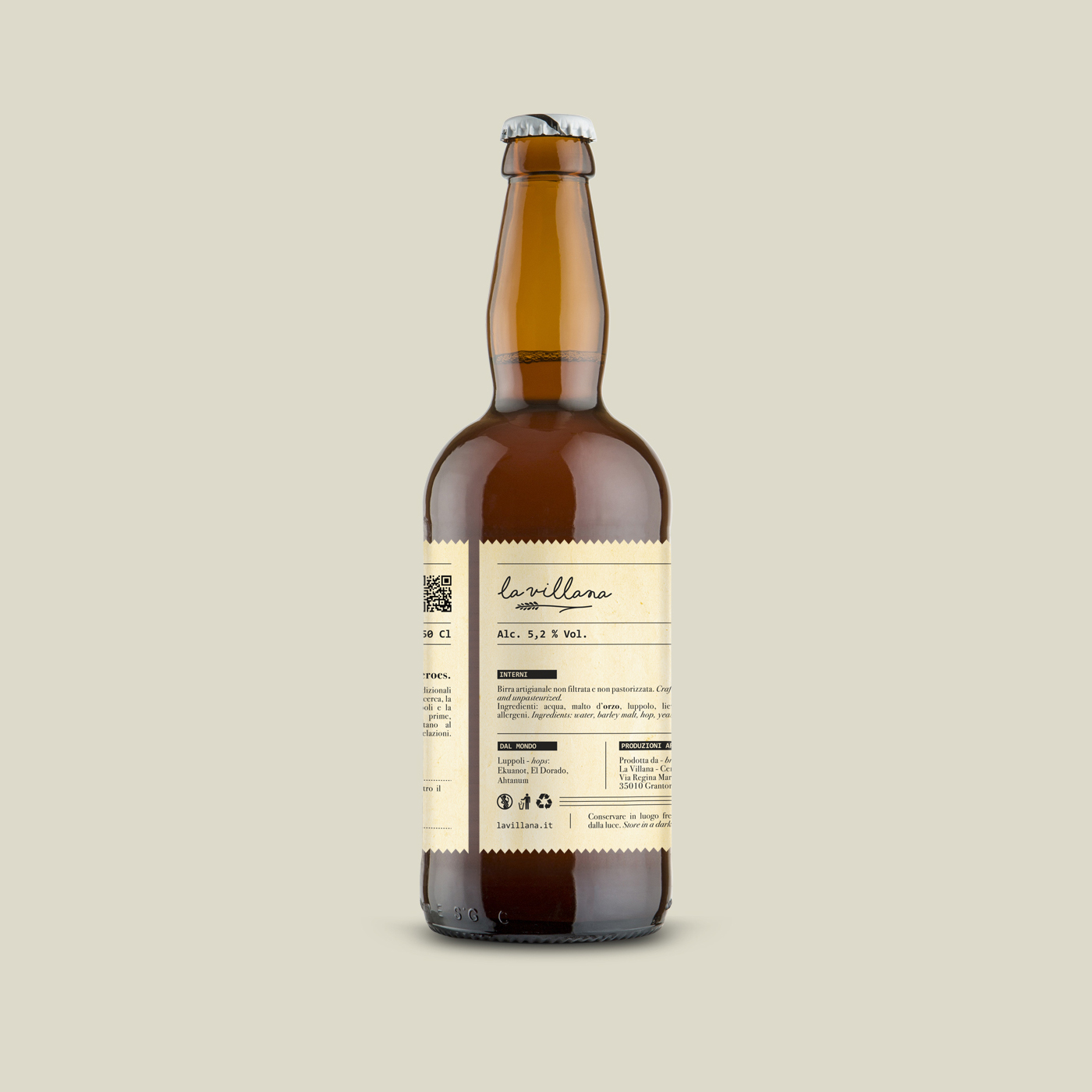 graphic design packaging bottiglia birra