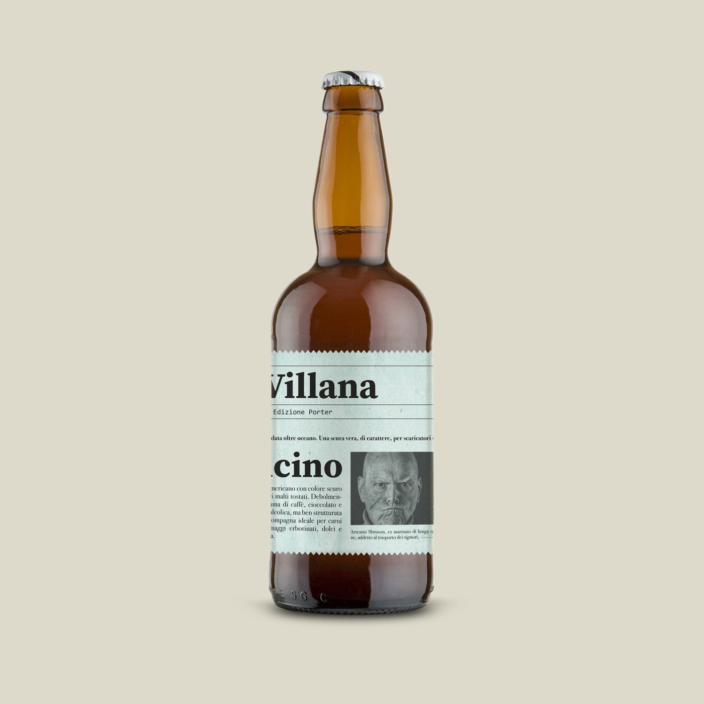graphic design packaging bottiglia birra