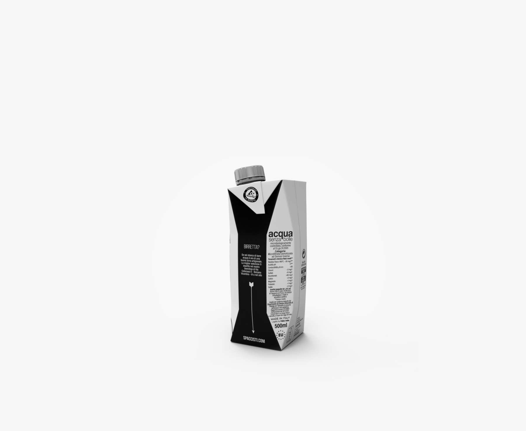 packaging design acqua in brick